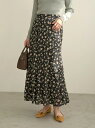 【SALE/10%OFF】earth music&ecology Premium Label フラワーセミフレアマーメイドスカート アースミュージック&エコロジー スカート フレアスカート ブラック ブラウン ネイビー