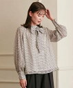 ITS' DEMO 【秋も着れる/38.40サイズ展開/ゴールドボタンが上品】ラメストライプ幾何柄ブラウス イッツデモ シャツ/ブラウス シャツ/ブラウスその他 ホワイト グリーン ネイビー【送料無料】