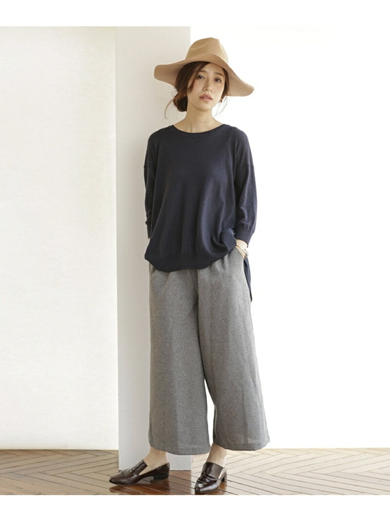 【SALE／40%OFF】the.first.floor. ニットプル×ワイドパンツセット ナノユニ...:stylife:10985121