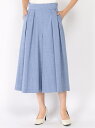 【SALE/46%OFF】INTERPLANET INTERPLANET/(W)シャンプレーエステルフレアーパンツ インタープラネット パンツ/ジーンズ ワイド/バギーパンツ ブルー ネイビー【送料無料】