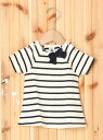 【SALE/40%OFF】PETIT BATEAU (K)マリニエールリボン付半袖カットソー プチバトー カットソー【RBA_S】【RBA_E】