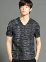 NICOLE CLUB FOR MEN ウェーブ柄ジャガード...