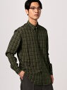B_MING by BEAMS B_MING by BEAMS / リラックスフィットダークマドラスボタンダウンシャツ BEAMS ビームス ビーミング ライフストア バイ ビームス シャツ/ブラウス 長袖シャツ グリーン イエロ