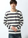 LACOSTE (M)ボーダーコットンリネンニット ラコステ ニット【送料無料】