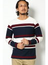 ikka MANS ブロックインレイボーダーロンT イッカ