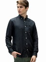 LACOSTE (M)インディゴ風リネンデニムシャツ (長袖) ラコステ シャツ/ブラウス【送料無料】