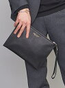 BEAUTY & YOUTH UNITED ARROWS 【WEB限定】 by レザー クラッチバッグ ビューティ&ユース ユナイテッドアローズ バッグ クラッチバッグ ブラック ネイビー【送料無料】