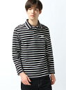 LACOSTE (M)ボーダーポロシャツ (九分袖) ラコステ カットソー【送料無料】
