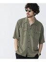 【SALE/60%OFF】nano LIBRARY //テンセルミリタリーシャツ S/S ナノユニバース シャツ/ブラウス【RBA_S】【RBA_E】