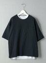 BEAUTY & YOUTH UNITED ARROWS BYレイヤードインレイTシャツ&ノースリーブ ビューティ&ユース ユナイテッドアローズ カットソー Tシャツ ネイビー グレー ブルー【送料無料】