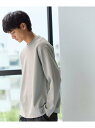 UNITED ARROWS green label relaxing Clean ダブルフェイス クルーネック カットソー ロンT -抗菌- OVLG ユナイテッドアローズ グリーンレーベルリラクシング トップス カットソー・Tシャツ グレー グリーン ネイビー【送料無料】