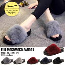 10/1 23:59までリベンジSALE!楽天1位 ファーサンダル リアルファー サンダル レディース 厚底 靴 パンプス ファーサンダル 歩きやすい ファー 2017秋の新作【lgsb-ac0829】【予約販売:10-15営業日】 メ込