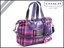 〔売り切れ〕コーチ/COACH ポピー タータン リュクシー サッチェル 2way ハンドバッグ マルチカラー POPPY TARTAN CHECK SATCHEL BOSTON BAG MULTICOLOR 延長!!COACH全品