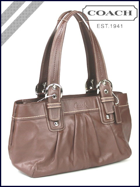 〔売り切れ〕コーチ COACH [チェスナッツ] ソーホー プリーテッド レザートート バッグ SOHO PLEATED LEATHER TOTE BAG CHESTNUT[F13732] アウトレット/新品/レディース/送料無料