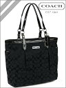 COACH ギャラリー 12CM シグネチャー NS トートバッグ ブラックコーチ GALLERY 12CM SIGNATURE NS TOTE BAG BLACK COACHは全品