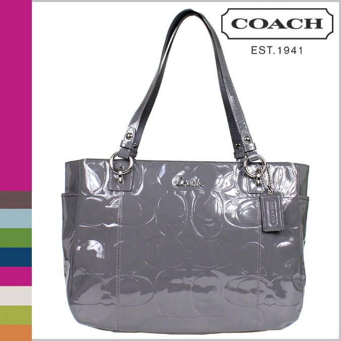 コーチ COACH F17729 トートバッグ [ダークグレー]ラージ ギャラリー パテント レザー ジップ 正規アウトレット/OUTLET/シグネチャー/送料無料/USA FACTORY/通販/新品[7/14 再入荷]4時間限定!!★☆ポイント最大45倍☆★★到着後レビューで送料無料★シグネチャー バッグ 財布 正規アウトレットCOACH コーチ