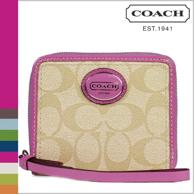 コーチ COACH F46459 二つ折り財布 [ライトカーキ×ローズ] ヘリテージ マディソン ジップ アラウンド正規アウトレット/OUTLET/シグネチャー/送料無料/USA FACTORY/通販/新品★対象商品大幅値下げ★到着後レビューを書くと送料無料★シグネチャー バッグ 財布 正規アウトレットCOACH コーチ