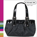 コーチ COACH [3/20、3/22 再入荷] [ブラック]トートバッグ ソーホー プリーテッド シグネチャー SOHO PLEATED SIGNATURE TOTE BAG BLACK〔F13742〕アウトレット/新品/レディース/送料無料