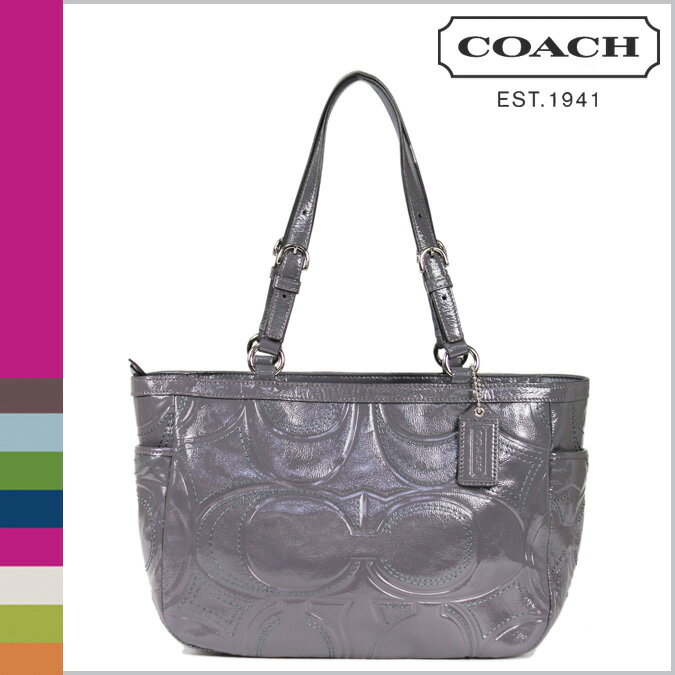 コーチ COACH [ダークグレー] トートバッグ　ギャラリー パテント イーストウエストGALLERY PATENT E/W TOTE BAG DARK GREY〔F18326〕正規アウトレット/新品/送料無料