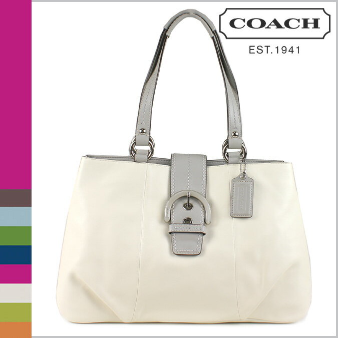 コーチ COACH F18751 トートバッグ [ホワイト×グレー] ソーホー レザー E/W 正規アウトレット/OUTLET/シグネチャー/送料無料/USA FACTORY/通販/新品 [6/16 再入荷]