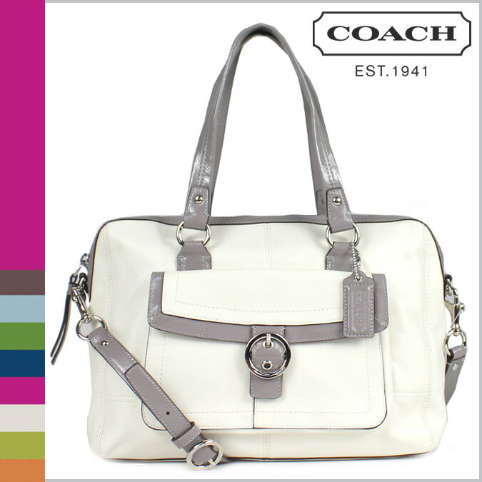 コーチ COACH F19129 2Wayハンドバッグ[ホワイト×グレー]ペネロピ レザー バックル サッチェル 正規アウトレット/OUTLET/シグネチャー/送料無料/USA FACTORY/通販/新品