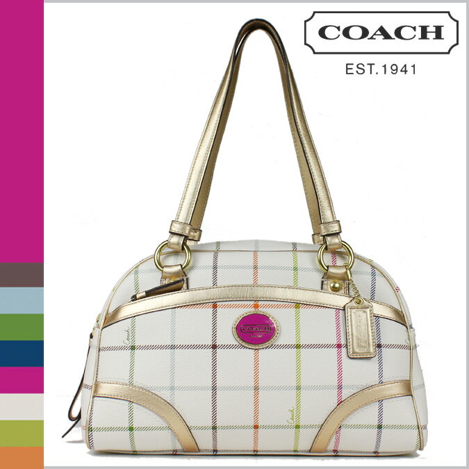 コーチ COACH [3/17、3/22 再入荷] [マルチカラー]トートバッグ ヘリテージ タッターソール サッチェルHERITAGE CHT TATTERSALL SATCHEL TOTE BAG MULTICOLOR〔F19177〕 アウトレット/新品/レディース/送料無料