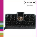 コーチ COACH F47859 長財布 [ブラック] ターンロック エンボス パテント アコーディオン ジップ ウォレット正規アウトレット/OUTLET/シグネチャー/送料無料/USA FACTORY/通販/新品 ［7/28 再入荷］★延長決定★COACH全品ポイント10倍★到着後レビューで送料無料!!シグネチャー バッグ 財布 正規アウトレットCOACH コーチ