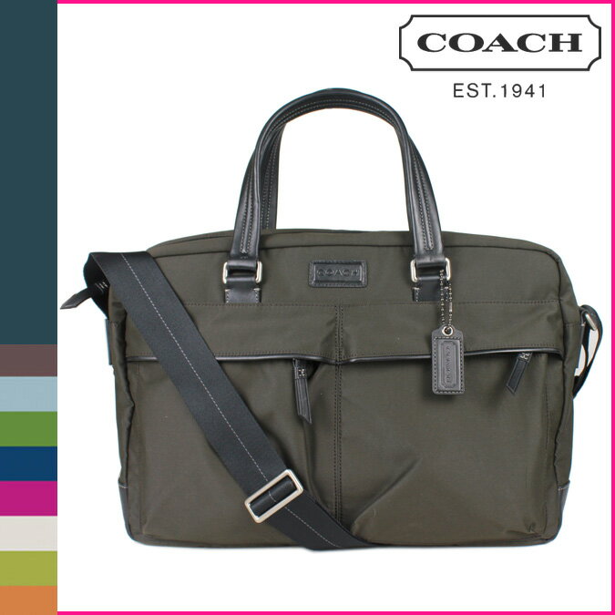 コーチ COACH F70681 メンズ 2Way ビジネスバッグ [ブラウン] ナイロン ジップ トップ ブリーフ 正規 アウトレット/USA/FACTORY/通販/新品 [7/19 追加入荷]