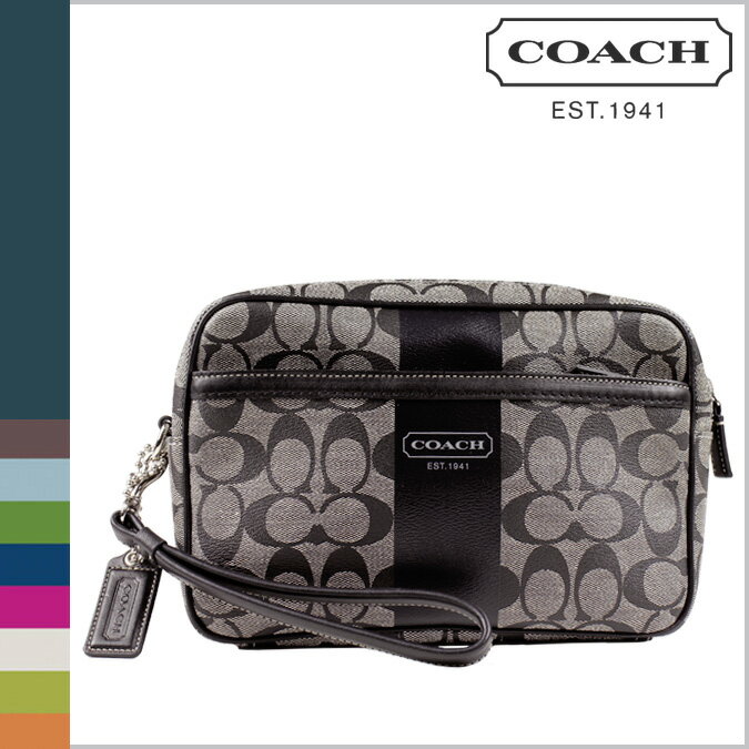 コーチ COACH F77277 メンズ [ブラックホワイト×ブラック] ポーチ ヘリテージ ストライプ サッチェル フライトケース 正規 アウトレット/USA/FACTORY/通販/新品 [7/19 追加入荷]★48時間限定 ポイント5倍★☆あす楽対応☆送料無料☆シグネチャー バッグ 財布 正規アウトレットCOACH コーチ