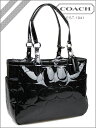 COACHギャラリー エンボス パテント E/W トートバッグ ブラックコーチ GALLERY EMBOSS PATENT TOTE BAG BLACK  COACHは