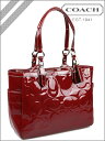 COACHギャラリー エンボス パテント E/W トートバッグ クリムソンコーチ GALLERY EMBOSS PATENT TOTE BAG CRIMSON  X'mas直前SALE!!