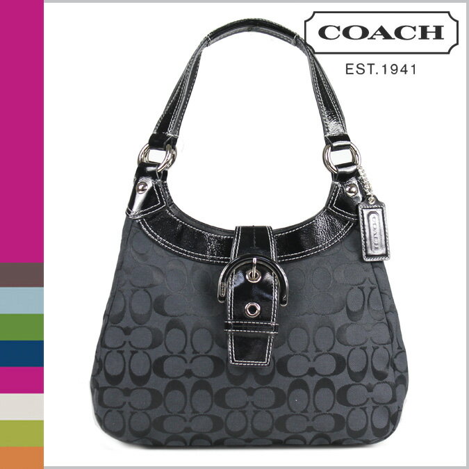 コーチ COACH F17094 ショルダーバッグ [ブラックグレー×ブラック2] ソーホー シグネチャー ホーボー正規アウトレット/OUTLET/シグネチャー/送料無料/USA FACTORY/通販/新品 [7/19 追加入荷]