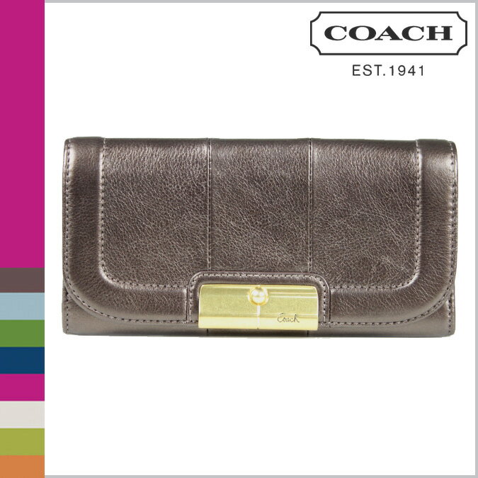 コーチ COACH [ブロンズ] 長財布 クリスティン レザー スリム エンベロープ ウォレット KRISTIN LEATHER SLIM ENVELOPE WALLET BRONZE [F44307]正規アウトレット/新品/送料無料