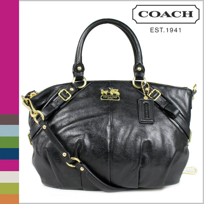 〔売り切れ〕コーチ COACH [ブラック] 2WAY ボストンバッグ マディソン レザー ソフィア サッチェル MADISON LEATHER SOFIA SATCHEL 2WAY BOSTON BAG [F15960] アウトレット/新品/レディース/送料無料[3/28 追加入荷]◆あす楽　COACH全品 [ポイント5倍&到着後レビューを書くと送料無料!!]バッグ 財布 シグネチャー アウトレット COACH コーチ