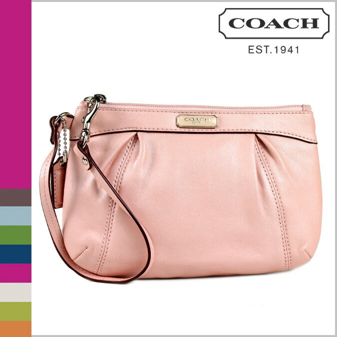 コーチ COACH F46484 ポーチ リストレット [ブラッシュ] レザー プリーテッド ミディアム 正規アウトレット/OUTLET/シグネチャー/送料無料/USA FACTORY/通販/新品