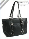 〔売り切れ〕コーチ/COACH レザー ギャラリー イースト/ウエスト トートバッグ ブラック LEATHER GALLERY E/W TOTE BAG BLACK〔F12343〕 延長!!COACH全品