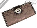 COACHは【全品送料無料】【2/4 追加入荷】COACH 二つ折長財布 ターンロック シグネチャー スリム エンベロープ チョコレートコーチ TURN ROCK SIGNATURE SLIM ENVELOPE BLACK×WHITE WALLET/MADISON OP ART CHOCOLATE 〔F43609〕【smtb-m】【YDKG-m】 アウトレット