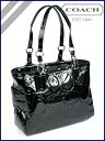 COACH シグネチャー パテント トートバッグ ブラックコーチ SIGNATURE PATENT TOTE BAG BLACK〔F16564〕 COACHは