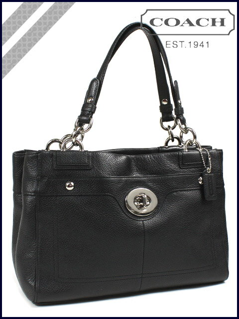 コーチ COACH [3/10 再入荷] [ブラック]トートバッグ レザーターンロック TOTE BAG LEATHER TURN LOCK /BLACK[F16531] アウトレット/新品/レディース/送料無料