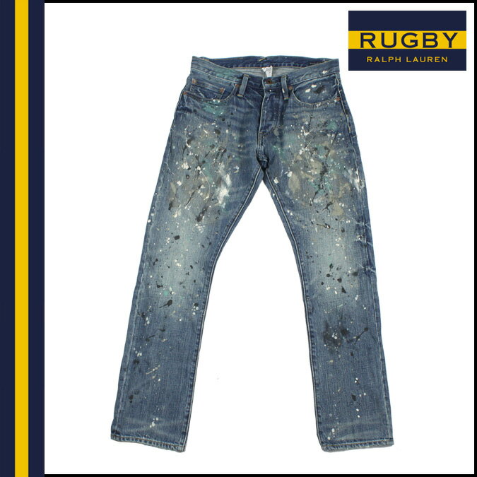 ラグビー/RUGBY ラルフローレン デニム ［ARTISTIC PAINT ］ インディゴ コットン ボトムス DENIM JEANS［メンズ］ 10P09Mar12［あす楽］［★☆］ ［正規品］★☆あす楽☆★到着後レビュー書いて送料無料