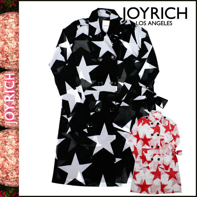 ジョイリッチ JOYRICH トレンチコート [ ホワイト・ブラック ] F1226JK StarBrigadeTrench ポリエステル レディース [ 正規 あす楽 ]【バレンタイン】
