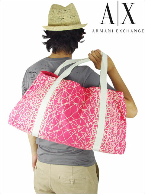 10,000߰ʾΤ㤤夲̵!!87!!ۡ2010SUMMERǿ!!ARMANI EXCHANGE ڤҤӳǥ ĥۥåȥХå ԥ AXޡ˥󥸡A|XCOTTON BAGPINKIYDKG-m