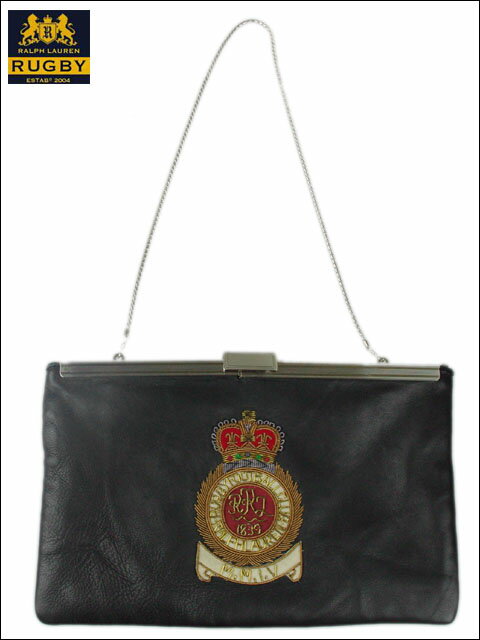 10,000߰ʾΤ㤤夲̵2010SUMMERǿۡڥǥ RALPH LAUREN RUGBY ڲդ֥ۥ쥶ϥɥХå ֥å ե󡦥饰ӡLEATHER HANDBAGBLACKᥫYDKG-m