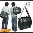 10.000円以上のお買い上げで【全国送料無料】【2/26 再入荷!!】ARMANI EXCHANGE【レザー風裏地ブランドロゴデザイン】コットン素材 大容量シ..