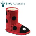 エミュー emu キッズ ムートンブーツ LITTLE CREATURES LADY BUG K10111 【CLEARANCE】
