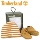 Timberland ティンバーランド ブーツ シューズ キャップ 帽子 ニット帽 セット キッズ ベビー INFANT CRIB BOOTIES CAP SET ギフト ウィート ベージュ 9589R