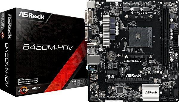 【送料無料】ASRock AMD B450M-HDV B450チップ マザーボード