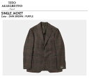 TITO ALLEGRETTO ティートアッレグレット スーツ シングル ベルトレス シアサッカー TA-11 ダークブラウン