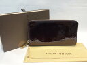 【中古】LOUIS VUITTON ルイ・ヴィトン M93522 ラウンドファスナー ジッピー・ウォレット モノグラム・ヴェルニ 長財布 小銭入れあり パテントレザー アマラント レディース 人気