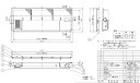 【ホーコス】GFR-40EAU 超浅型グリース阻集器(グリストラップ)側溝式 シンダー埋込型 40L 鋼板製防錆塗装蓋付